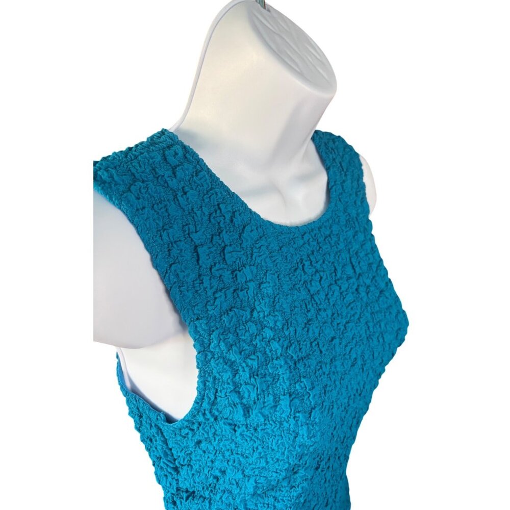 Anthropologie Textured Mini Shift Dress Blue, XS and L NEW - Picture 7 of 7